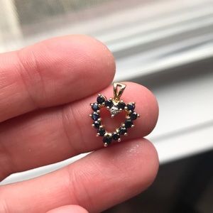 Reversible Solid 10k ruby/sapphire pendant